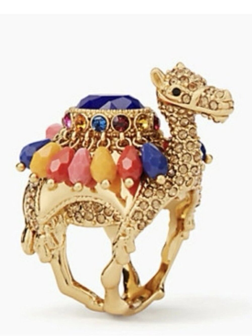 RARE Kate Spade Spice Things Up Camel Cocktail Ring - Picture 2 of 5